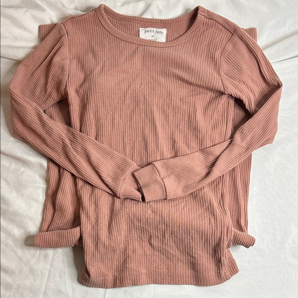 Petit Lem Other - Petit Lem Little Girls Ribbed Set in Dusty Rose